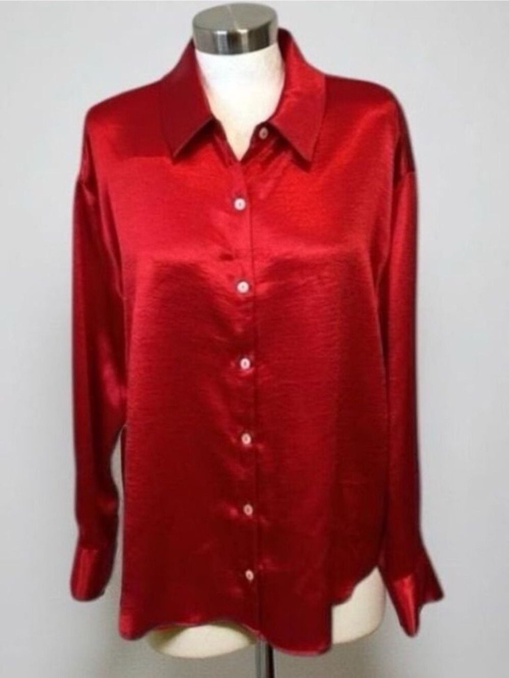 NWT EVERY Red Long Sleeve Blouse